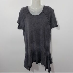 We The Free Charcoal Short Sleeve Tunic